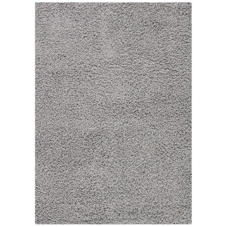Safavieh 8 x 10 ft. Venus Shag 500 Power Loomed Rectangle Area Rug, Light Grey VNS520F-8